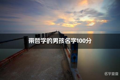 带哲字的男孩名字100分 姓名测试打分带哲字取名